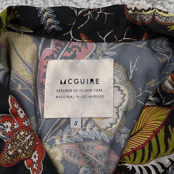 Mcguire Black Multi Floral Button Up Blouse - Picture 3 of 6